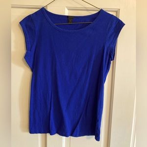 J. Crew Cap Sleeve Tee, XS, Blue